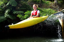 kayak-hydroslide The kayak hydroslide with the 2m drop into the river